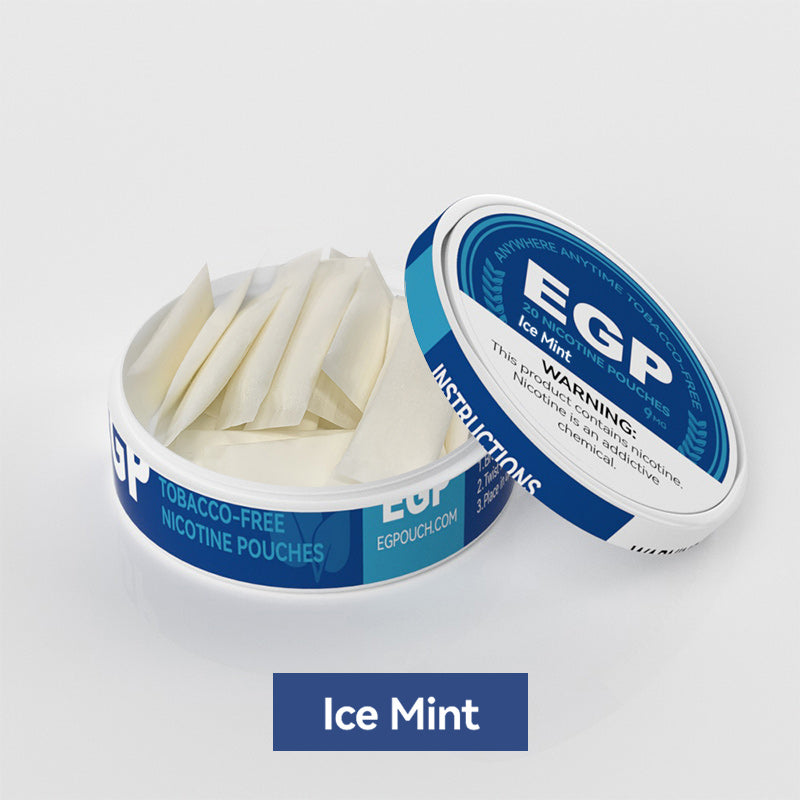 9mg Tobacco-free Ice Mint Flavored Nicotine Pouches